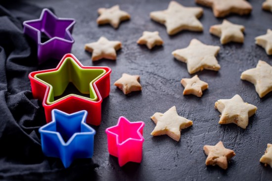 Set med 5 stjärnformade kakformar, plast - Colourworks
