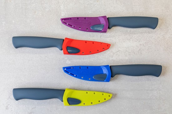 Veitsi hedelmien/vihanneksien kuorimiseen, 9,5 cm, sininen - Colourworks