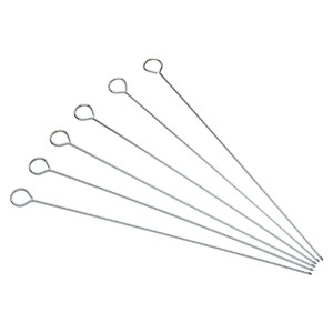 Lot de 6 brochettes de kebab, inox, 30 cm - Kitchen Craft