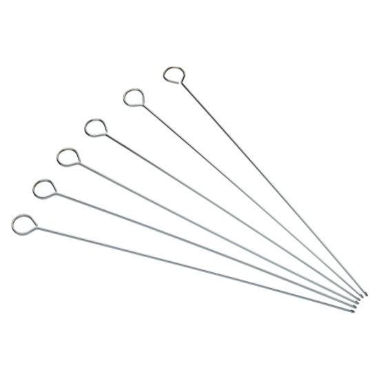 Lot de 6 brochettes de kebab, inox, 30 cm - Kitchen Craft
