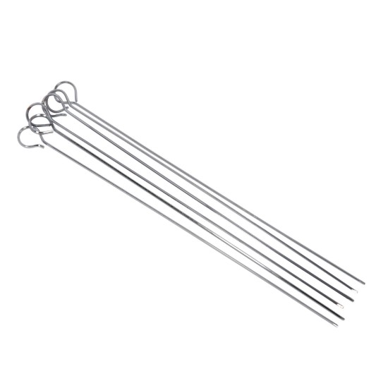 Lot de 6 brochettes de kebab, inox, 30 cm - Kitchen Craft