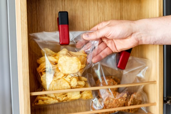 Lot de 4 pinces à sac, plastique, Empire Red - KitchenAid