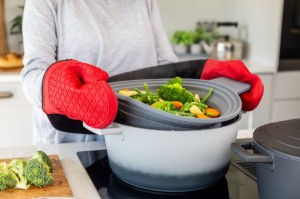 Passoire pliable 2 en 1, silicone, 39 x 29 cm - MasterClass