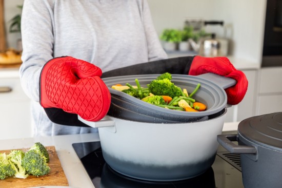 Passoire pliable 2 en 1, silicone, 39 x 29 cm - MasterClass