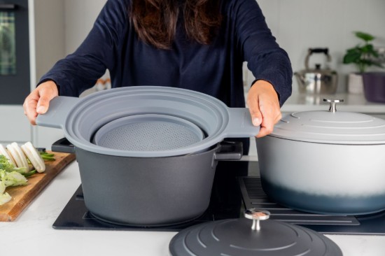 Passoire pliable 2 en 1, silicone, 39 x 29 cm - MasterClass