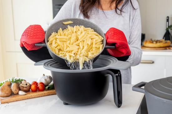 Passoire pliable 2 en 1, silicone, 39 x 29 cm - MasterClass