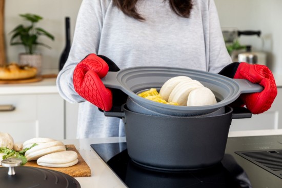 Passoire pliable 2 en 1, silicone, 39 x 29 cm - MasterClass