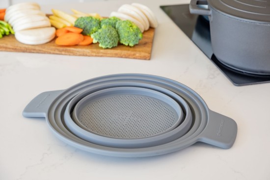 Passoire pliable 2 en 1, silicone, 39 x 29 cm - MasterClass