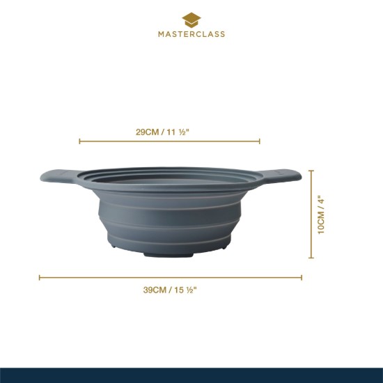 Passoire pliable 2 en 1, silicone, 39 x 29 cm - MasterClass
