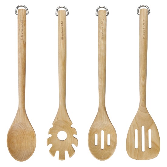 4 dalių virtuvės įrankių rinkinys, beržo medienos - KitchenAid