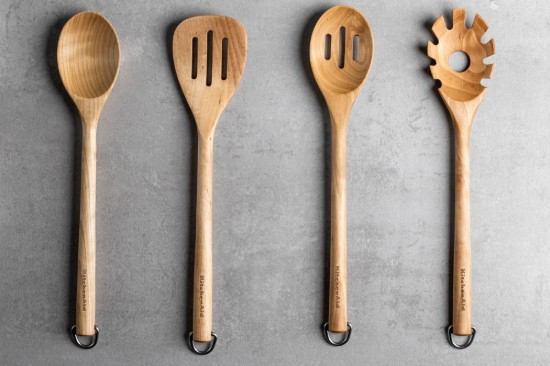4 dalių virtuvės įrankių rinkinys, beržo medienos - KitchenAid