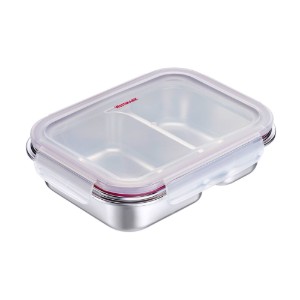 Pojemnik do przechowywania żywności 2-komorowy, stal nierdzewna, 450 + 280 ml - Westmark
