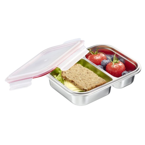 Pojemnik do przechowywania żywności 2-komorowy, stal nierdzewna, 450 + 280 ml - Westmark