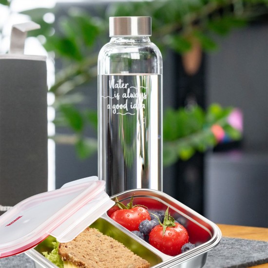 Pojemnik do przechowywania żywności 2-komorowy, stal nierdzewna, 450 + 280 ml - Westmark