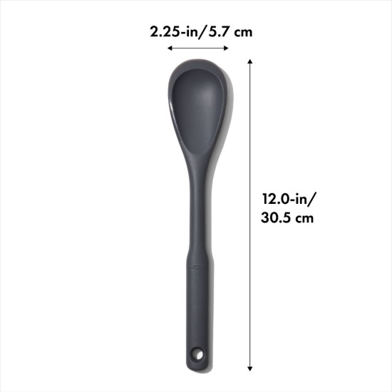 Kochlöffel, Silikon, 30,5 cm, "Good Grips", Grau – OXO
