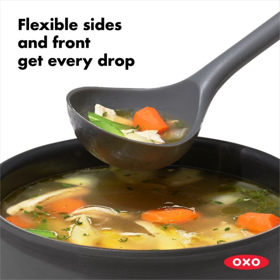 Kelle, Silikon, 34,3 cm, "Good Grips", Grau – OXO