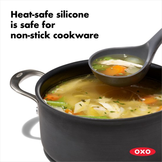 Kelle, Silikon, 34,3 cm, "Good Grips", Grau – OXO