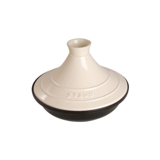 Tajine valmistettu valuraudasta keraamisella kannella, 20 cm / 0,6 l, Cream - Staub