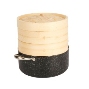 Steam cooking set, bamboo, 25 cm - Kitchen Craft brand