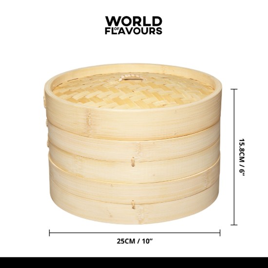 Dampfkochset, Bambus, 25 cm - Marke Kitchen Craft
