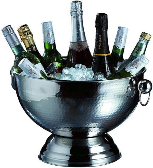 Eiskübel aus Edelstahl mit Griffen – BarCraft