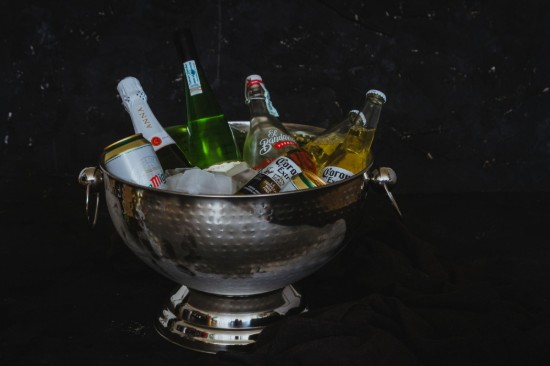 Eiskübel aus Edelstahl mit Griffen – BarCraft