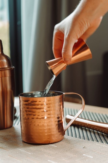 Двострука мерна чаша за коктел, 25/50 мл, нерђајући челик, бакар - BarCraft