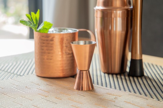 Двострука мерна чаша за коктел, 25/50 мл, нерђајући челик, бакар - BarCraft