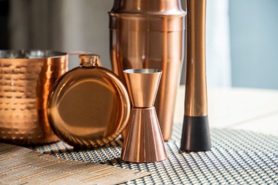 Двострука мерна чаша за коктел, 25/50 мл, нерђајући челик, бакар - BarCraft