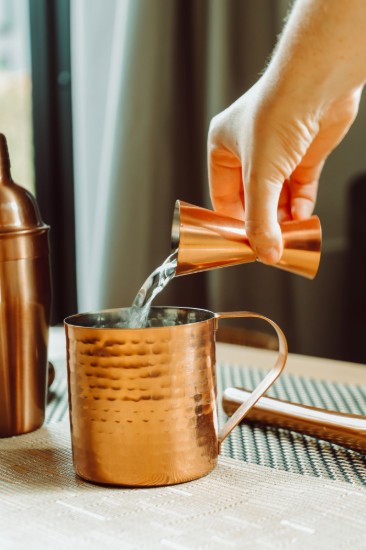 Двострука мерна чаша за коктел, 25/50 мл, нерђајући челик, бакар - BarCraft