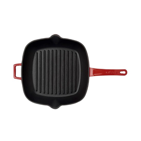 Bistecchiera con coperchio, ghisa, 26 x 26 cm, gamma "Glaze", rossa - marca LAVA