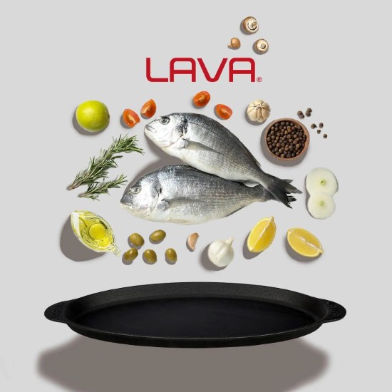 Cast iron fish pan, 16.5 x 34 cm - LAVA brand