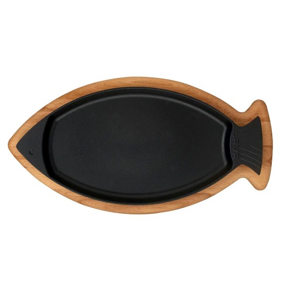 Bandeja de hierro fundido para pescado, 20 x 32 cm, LAVA