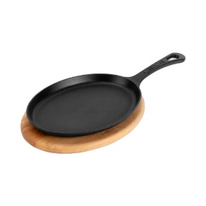 Oval frying pan for Fajita, 17 x 23 cm, cast iron - LAVA brand