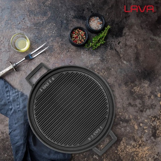 Grill, cast iron, 28 cm - LAVA brand