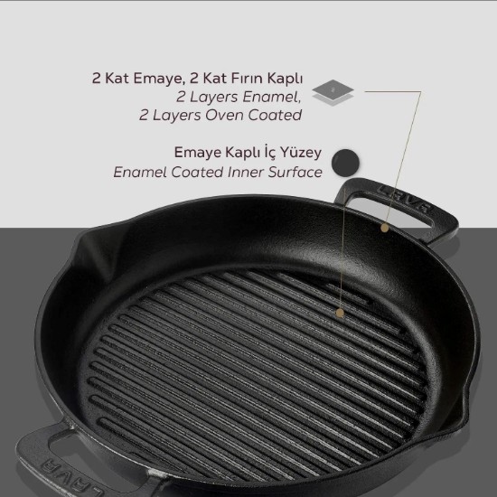 Γκριλ τηγάνι, 32 cm / 3,3 l, μαντέμι - μάρκας LAVA