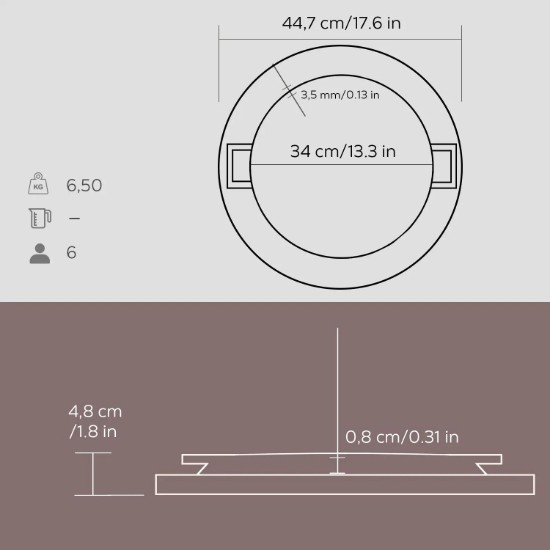 Gusseisengrill mit Ständer, 34 cm - LAVA