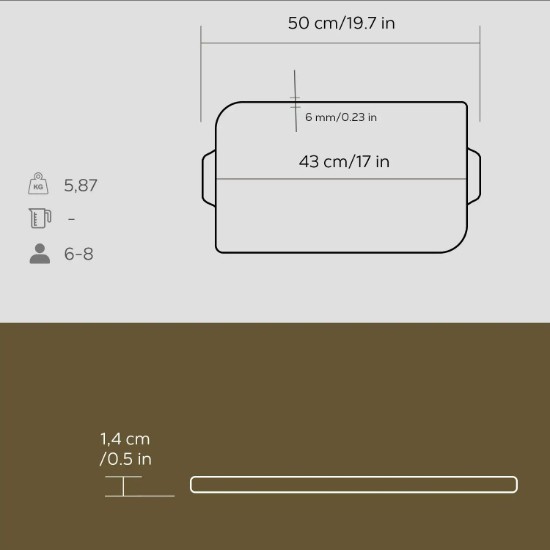 Σχάρα από χυτοσίδηρο, 43 x 25 εκ. - LAVA