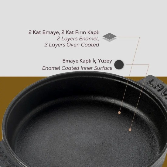 Dökme demir tencere, 17cm - LAVA