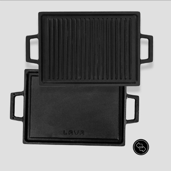 Grill, cast iron, 28.7 x 20.7 cm, with stand - LAVA