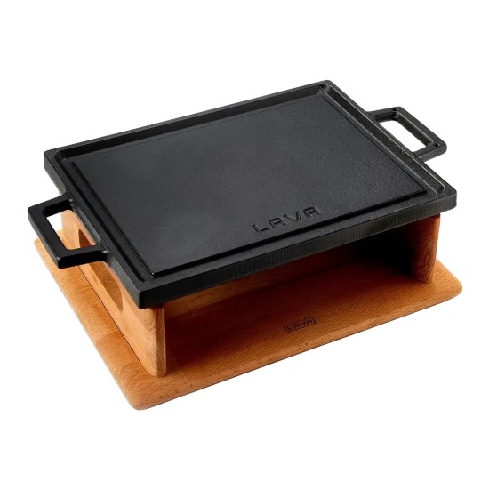 Grill, cast iron, 28.7 x 20.7 cm, with stand - LAVA