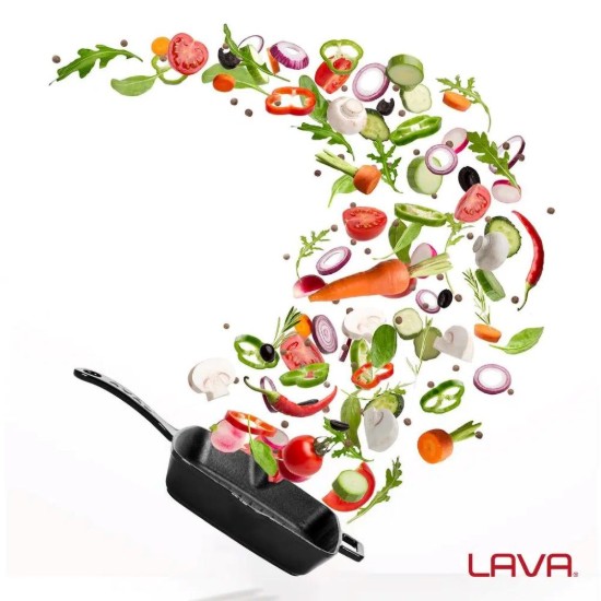 Taġen kwadru tal-grill, ħadid fondut, 19.5 x 19.5 ċm - LAVA