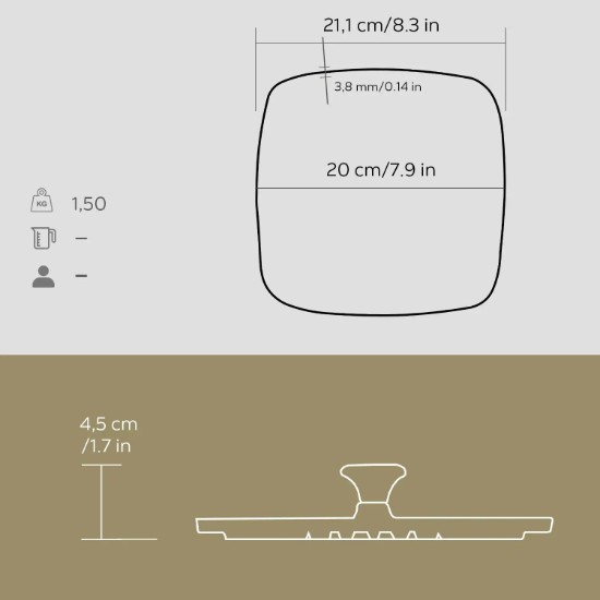 Grill press, 20 cm - LAVA