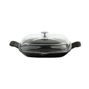 Tava s poklopcem, 26 x 26 cm, serija "Glaze", crna - brend LAVA