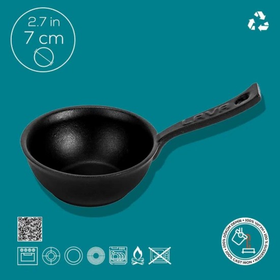 Sufle için mini tencere, dökme demir, 7 cm - LAVA marka
