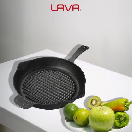 Grillpfanne, Gusseisen, 28 cm - Marke LAVA