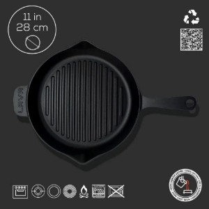Cast iron grill pan, 28 cm - LAVA brand