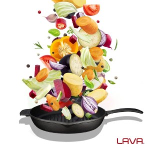 Cast iron grill pan, 28 cm - LAVA brand