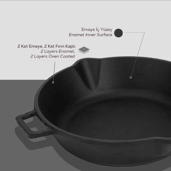 Frying pan, cast iron, 24 cm - LAVA