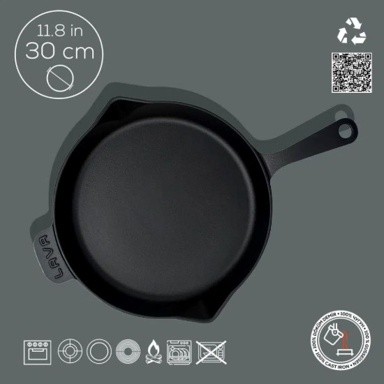 Litinová pánev, 30 cm - značka LAVA